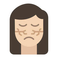 Dry Skin Icon Style