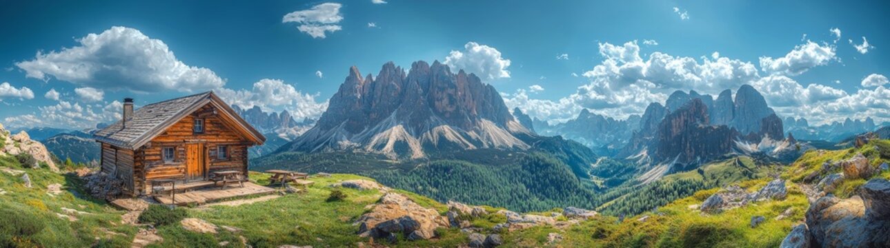 The Carnic Alps bask in the glow of sunset in Friuli Venezia-Giulia, Italy