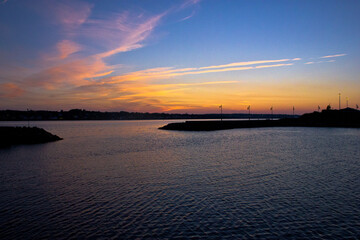 Naklejka premium Sunset over the Ocean