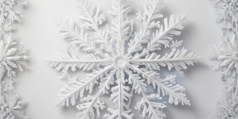 intricate snowflake border design surrounding a white or colored background,  holiday,  cold climate