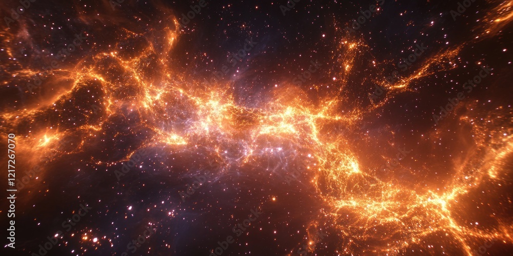 Wall mural star filled night sky