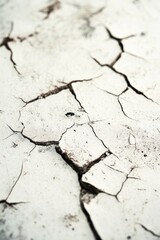 Fototapeta premium Cracked White Surface Close Up