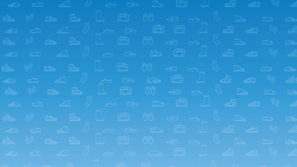 Footwear Fiesta: A Blue Shoe Extravaganza
A lively assortment of shoe icons, from sneakers and boots to sandals and socks, dances across a bright blue background.