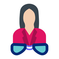 Optician Female Icon Style