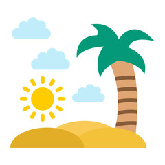 Obraz premium Beach Icon Style