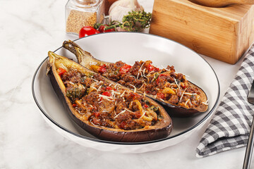 Baked eggplant with minced meat