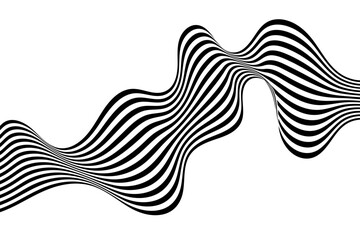 Abstract black and white wave pattern. Eps 10