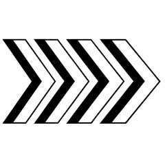 black and white arrow