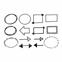 set of hand drawn arrows