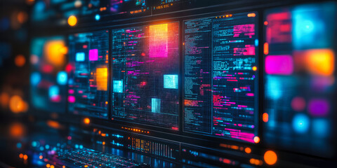 Fototapeta premium Seamless Digital Workflow Optimization with Efficient User Experience in Coding and Application Development