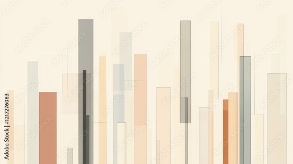 Aufkleber abstract vertical lines in soft pastel colors creating a modern artistic backdrop for design