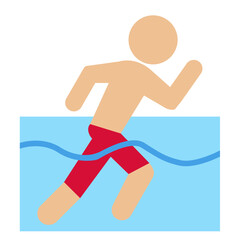 Aqua Jogging Icon Style