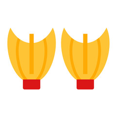 Fin Swimming Icon Style