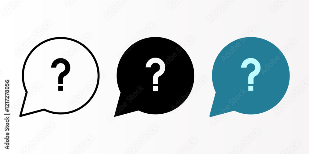 Poster question mark icon set. help sign. for mobile concept and web design. vector illustration on white b