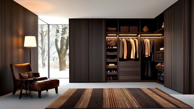 Sleek Modular Wardrobe Systems for Customizable Storage Solutions in Modern Interiors