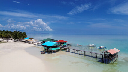 Aerial view of Onuk island, in Balabac, Philippines. High quality photo
