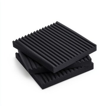Acoustic foam panels and foam board for soundproofing and insulation in a home studio setup