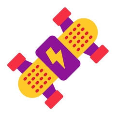 Off Road Skateboard Icon Style