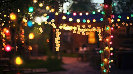 Vibrant Decor and Lights Create a Magical Evening Experience