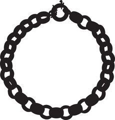 chain silhouette isolated on white