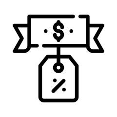 Animated price tag, dollar sign, outline tag, percent symbol. Perfect for finance, business promotions, discounts, sales, and award ceremonies.
