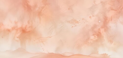 Fototapeta premium Soft peach watercolor background with gentle blending of colors, color gradation, abstract, watercolor background