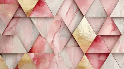 Geometric Designs Blending Marble Texture and Color