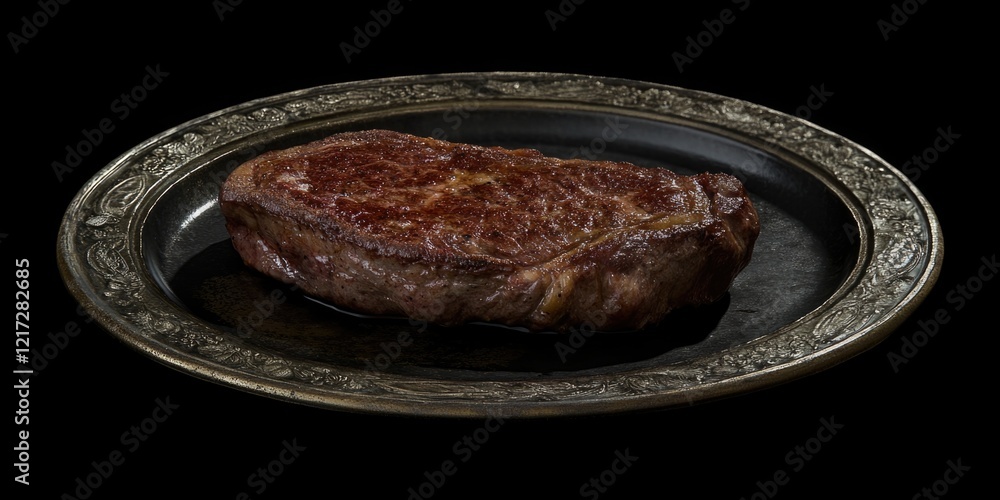 Poster Steak on Plate