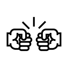 Conflict vector icon