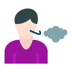 Shortness Of Breath Icon Style