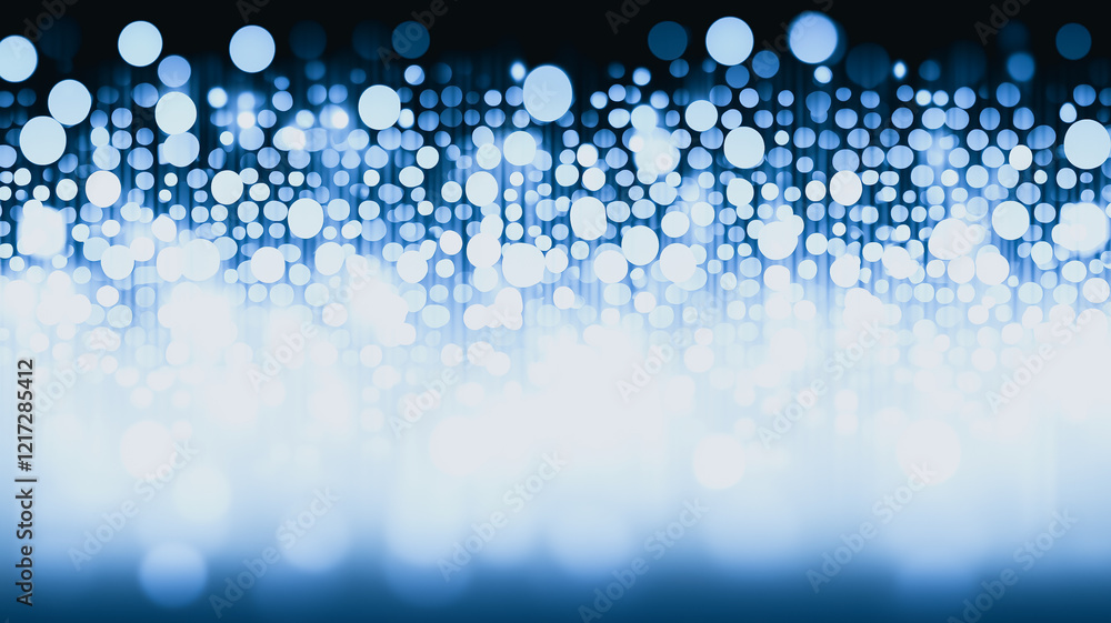 Poster blue bokeh lights: abstract background image featuring a mesmerizing array of blue bokeh lights, cre