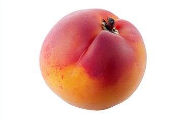 Obraz premium A vibrant peach showcasing a smooth skin with a gradient of red and orange hues, representing freshness and ripeness.