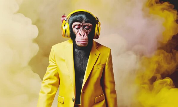 Fashion monkey party music vibes.