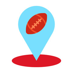Rugby Location Icon Style