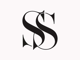 Obraz premium Abstract Letter SS logo Design. SS Initial Logo design Monogram for business and company.SS logo, SS letter logo design.