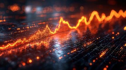 data visualization of financial trends in digital market analysis