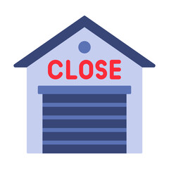 Warehouse Closed Icon Style