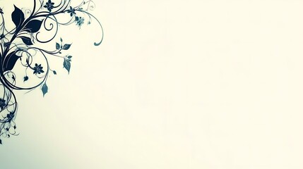 Elegant Floral Design Corner Ornament Background