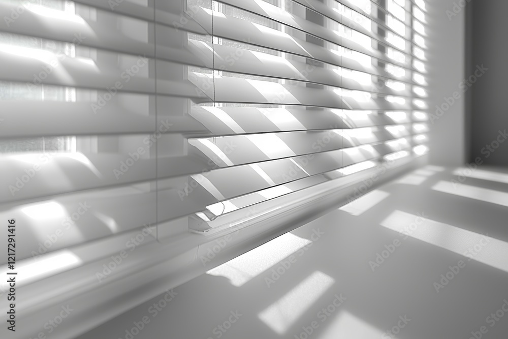 Aufkleber abstract shadow and striped diagonal light background on a white wall from a window, including archi