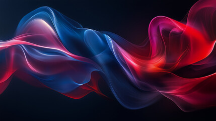 Close-up of colorful smoke swirls in blue and red against a black background  , fire burning in water , fire and water.