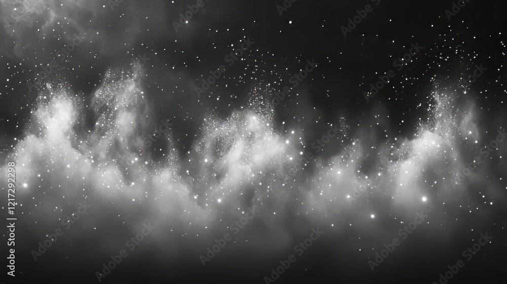 Poster a dark surface with an abstract ice structure, adding a frosty effect