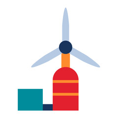 Wind Turbine Icon Style