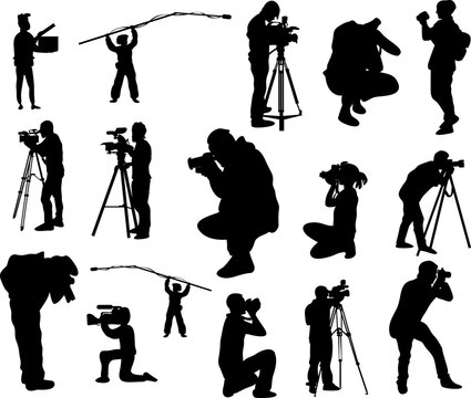 cameraman illustration silhouette element