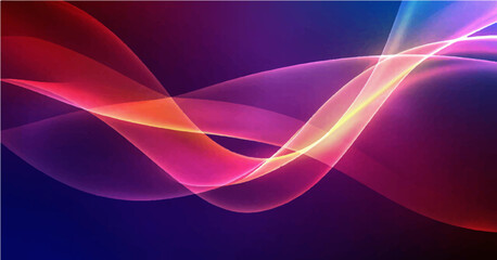 Colorful smooth light lines background. Vector illustration.