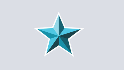 A simple and clean vector of a blue star, vibrant and striking in design.