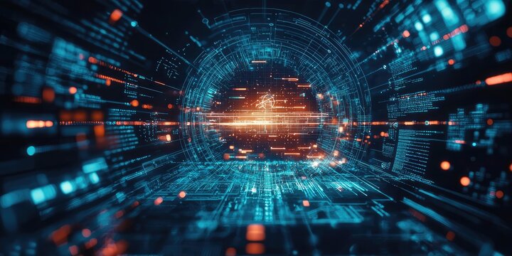 Calculus symbols and equations digitally displayed on a futuristic background.