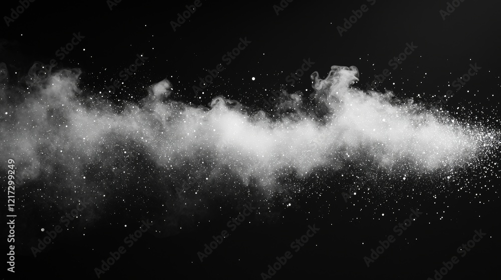 Poster fire particles and embers texture with abstract flying sparkles. ideal for background use in text or