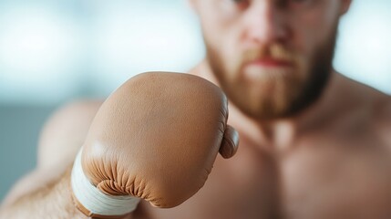 Man with bandaged hand training with boxing coach in gym setting focused on technique and skill development