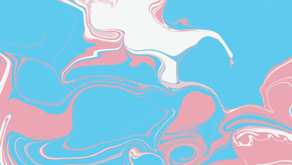Liquid vector transgender flag. Stylized decorative background for Pride Month. Banner design