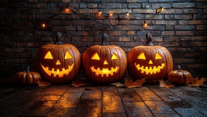 Obraz premium Halloween pumpkins